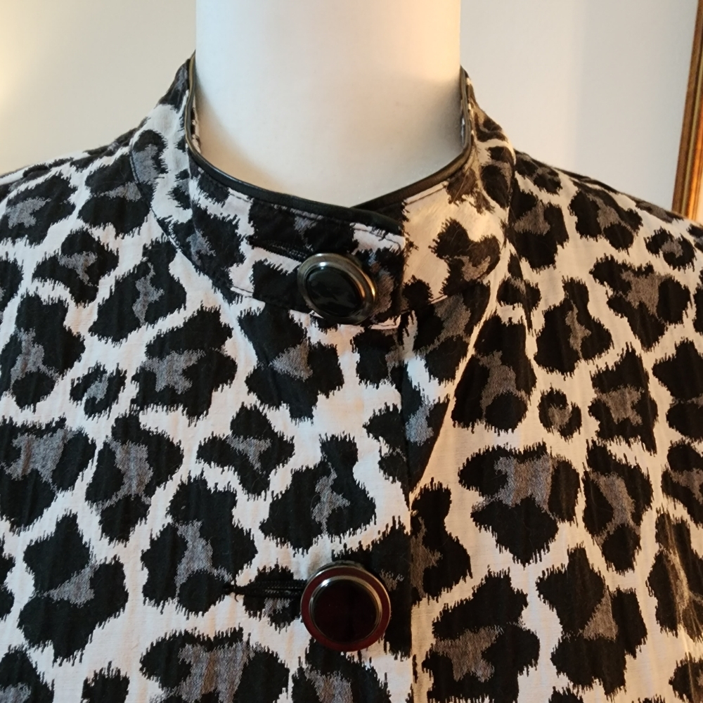 Charter Club Leopard Print Tapered Jacket - Picture 4 of 9